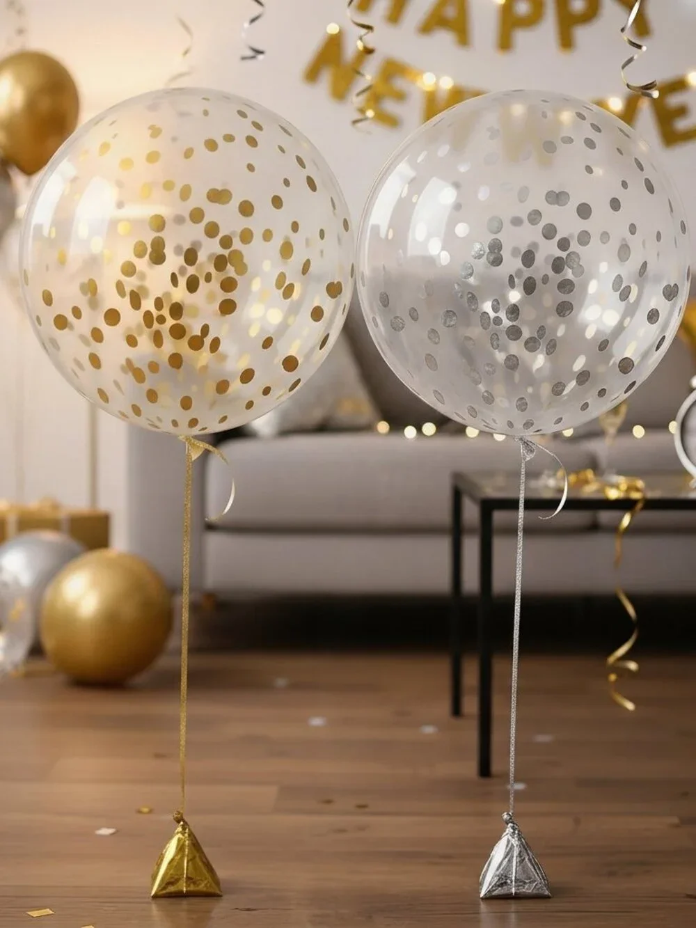 36 Inch Clear Confetti Balloons Party Supplies for Any Occasion
